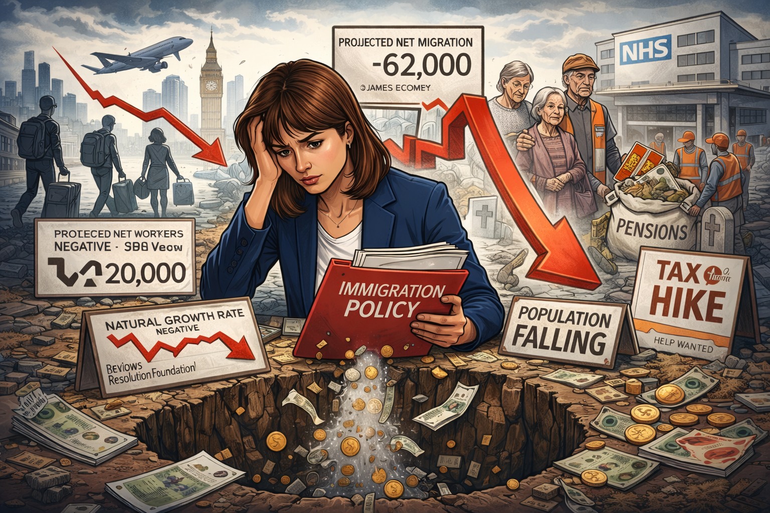 The Paradox of Population Decline and Immigration Policy in the UK